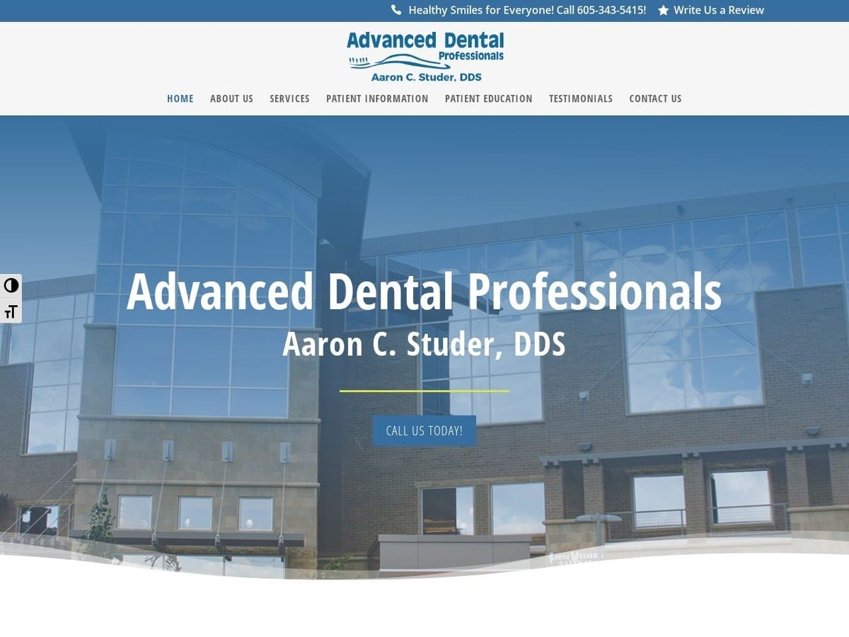 Advanced Dental Professionals Website Screenshot from advanceddentalprof.com