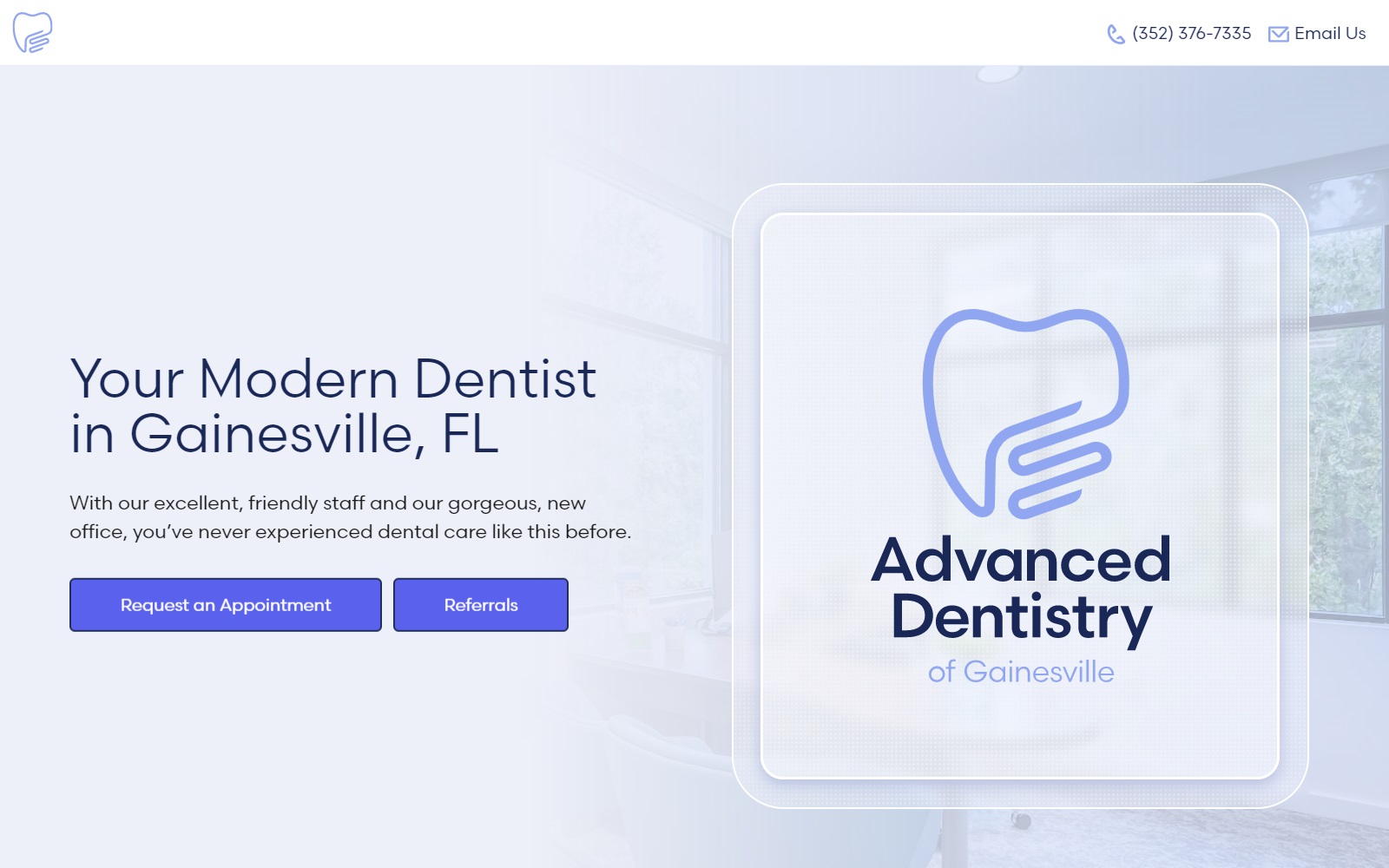 advanceddentistryofgainesville.com screenshot