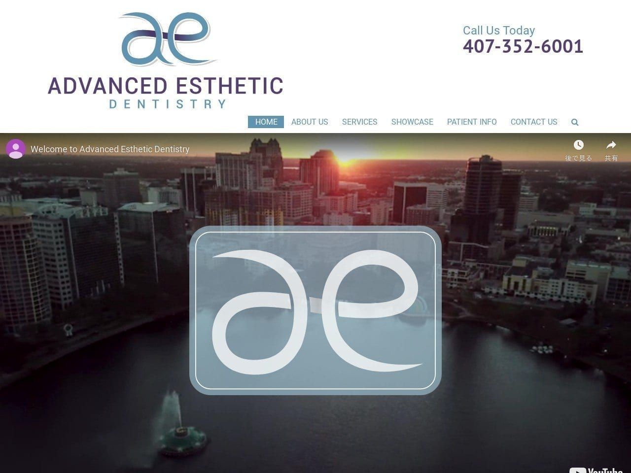 Advanced Esthetic Dentist Website Screenshot from advancedestheticdentistry.com