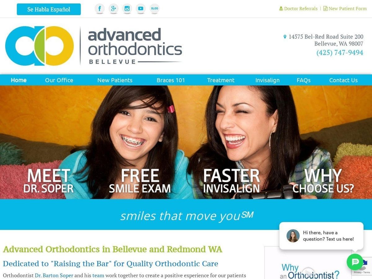 Advanced Orthodontics Website Screenshot from advancedo.com