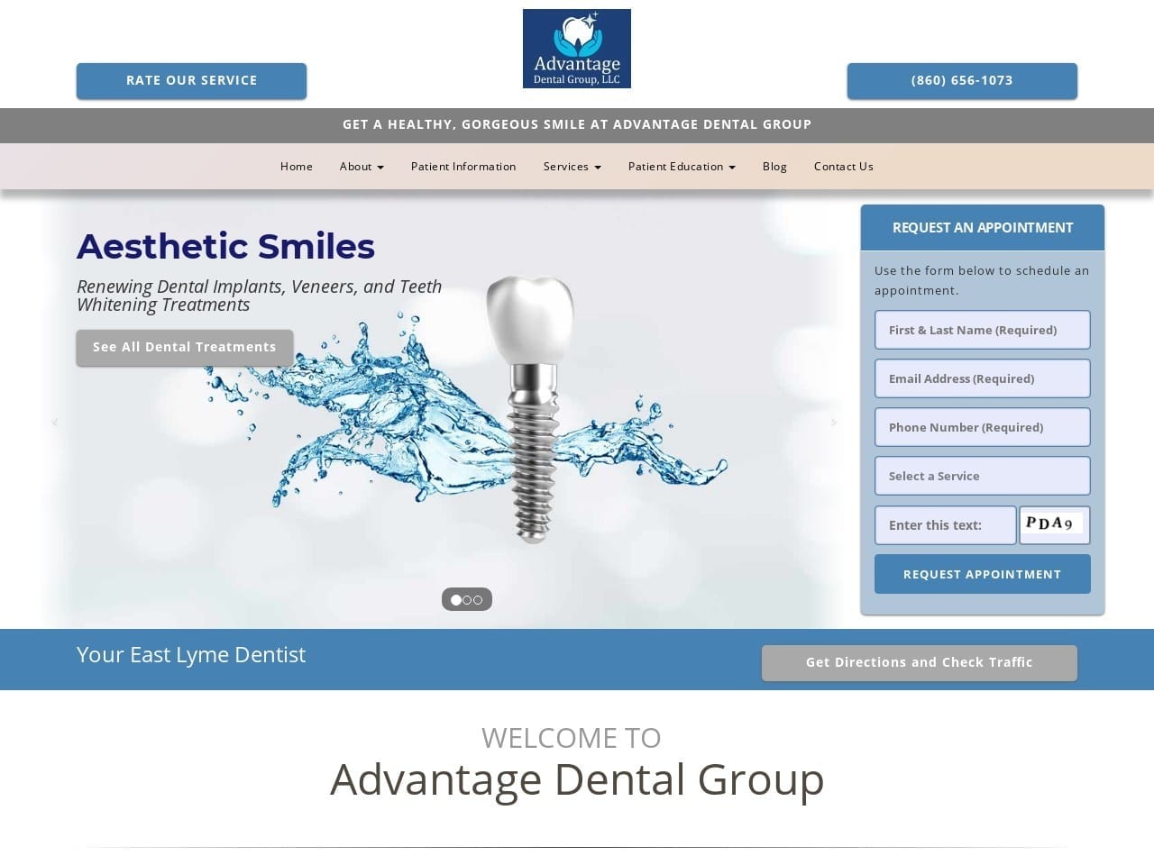 Advantage Dental Group LLC Website Screenshot from advantagedentalgroup.com