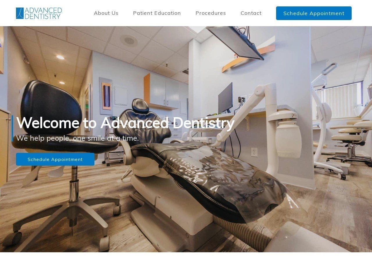 Advanced Dentistry Services LLC Website Screenshot from advdentistry.com