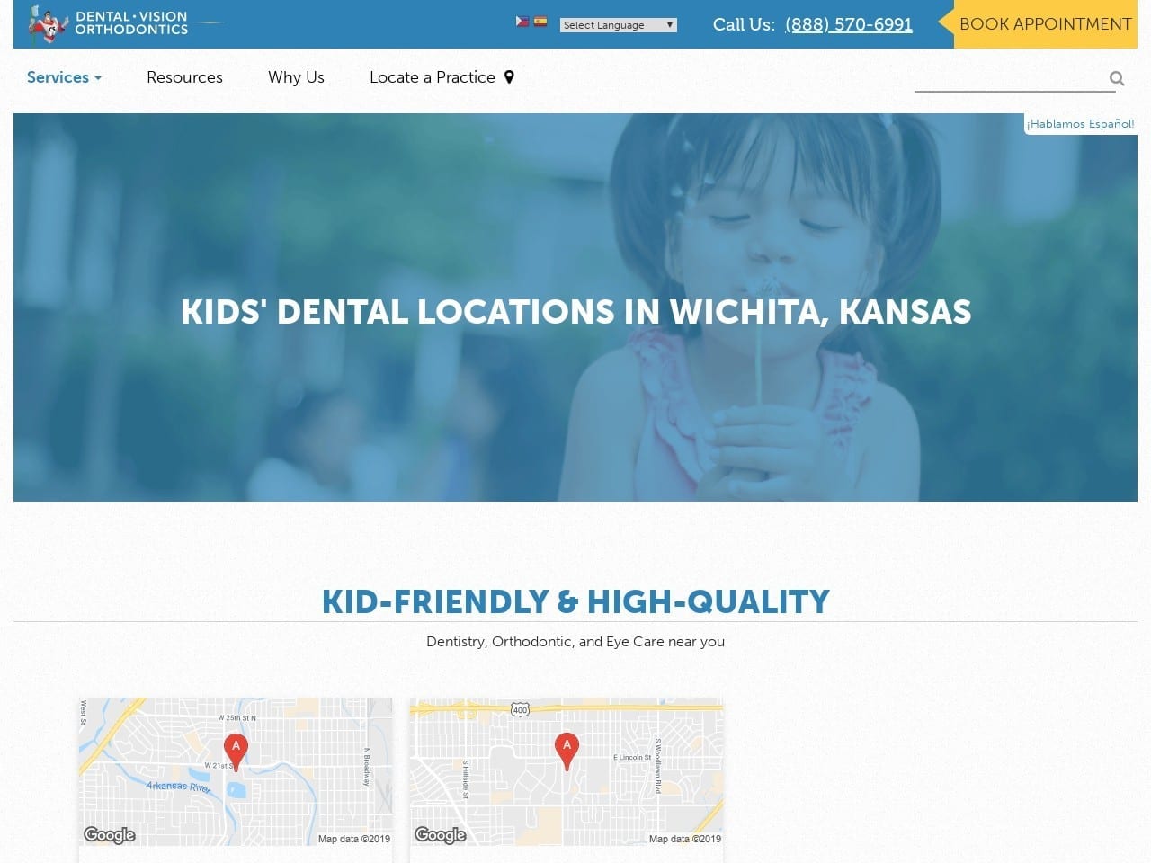 Adventure Dental & Vision Website Screenshot from adventurewichita.com