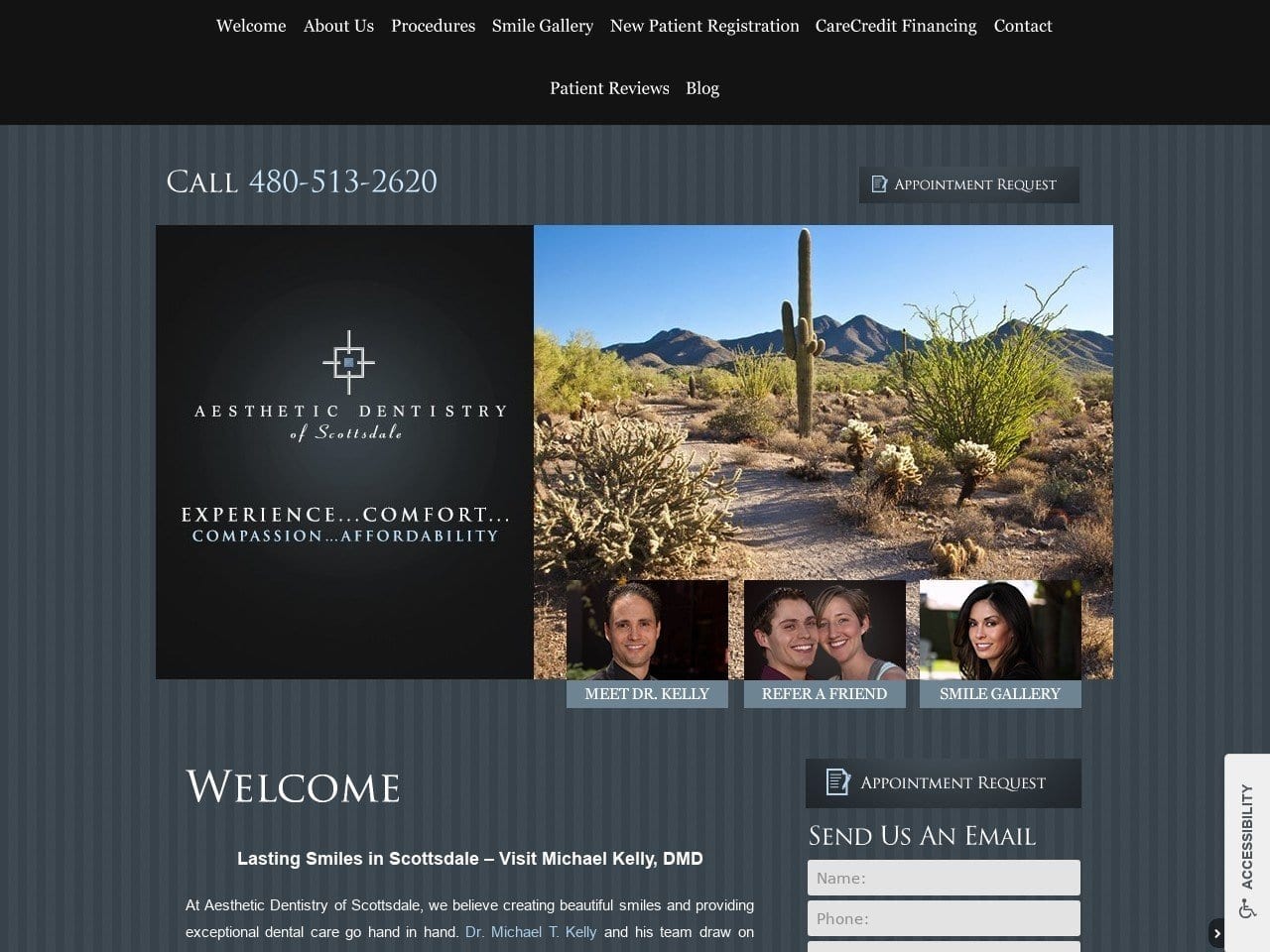 Aesthetic Dentist Website Screenshot from aestheticdentistryofscottsdale.com