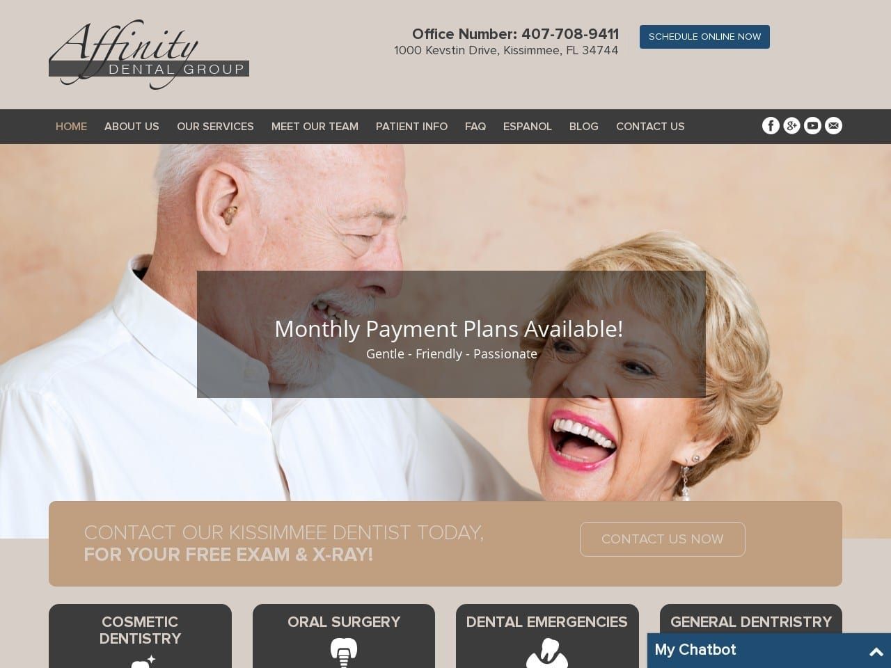 Affinity Dental Website Screenshot from affinitydental.net