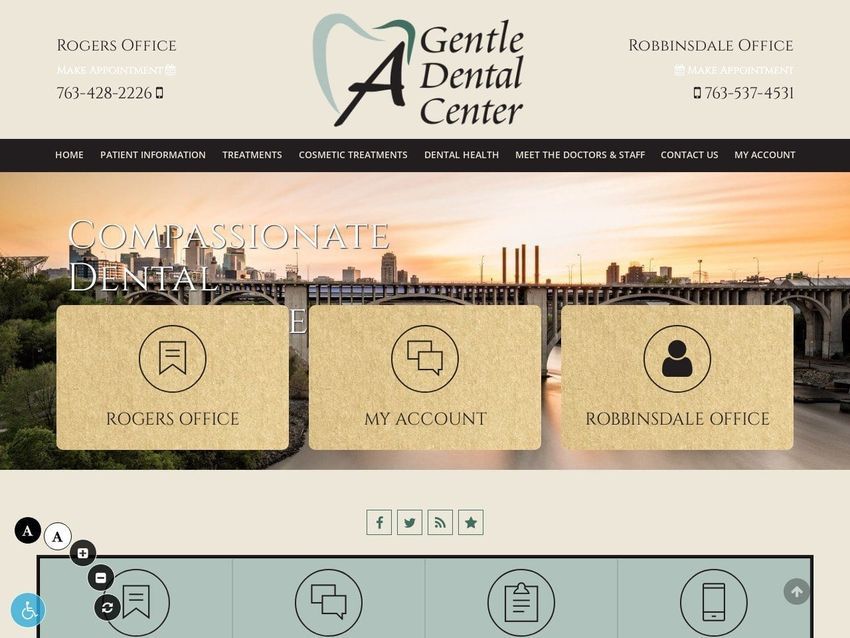 A Gentle Dental Center PA Website Screenshot from agentledentalcenter.com