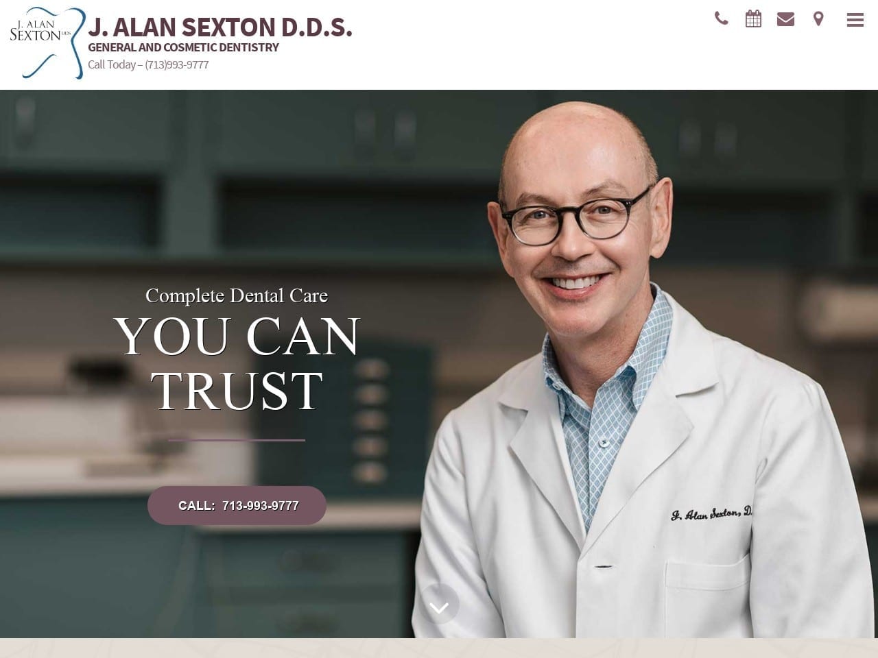 Sexton John Alan DDS Website Screenshot from ahoustonsmile.com