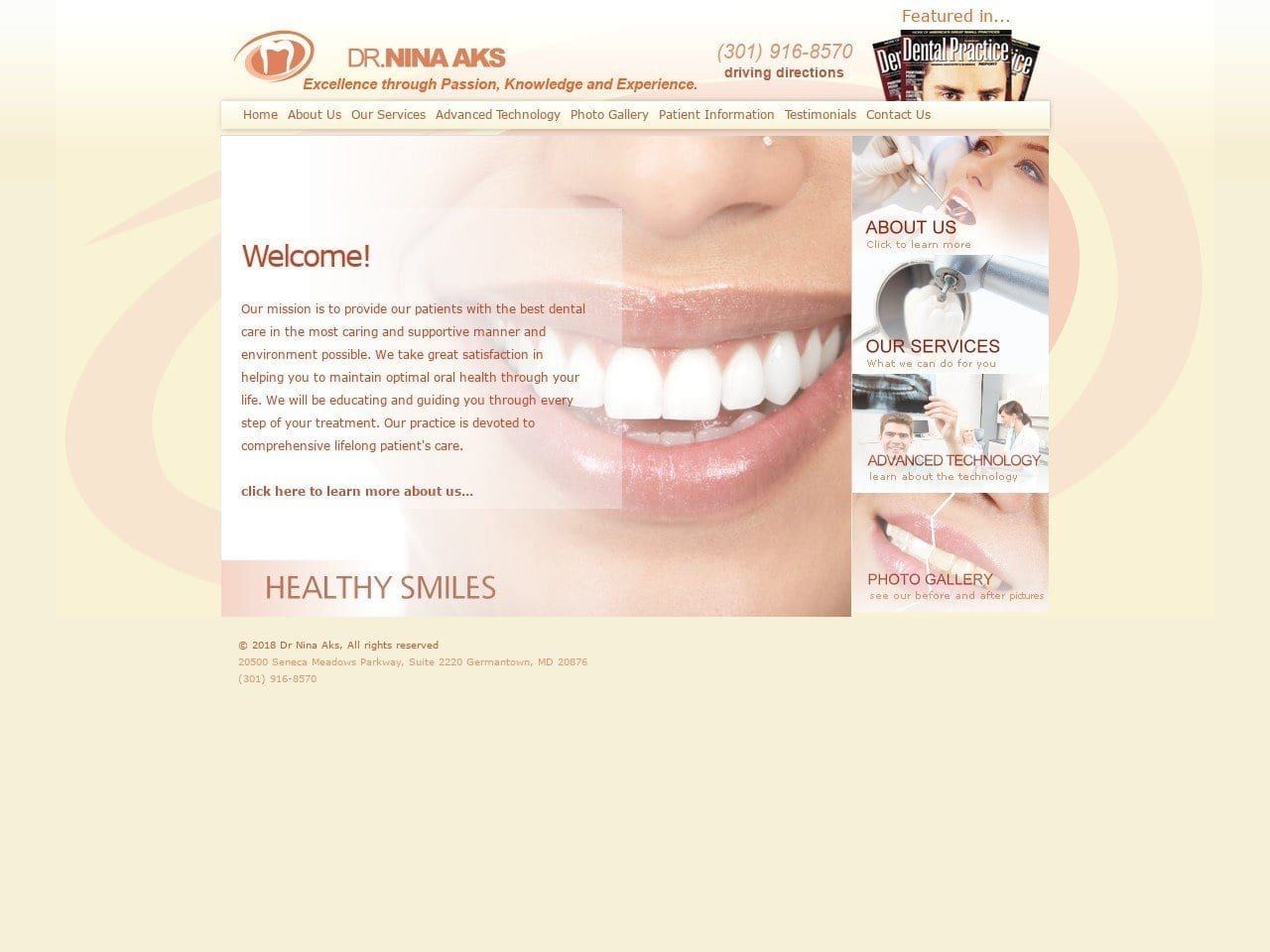 Aks Dental Website Screenshot from aksdental.com