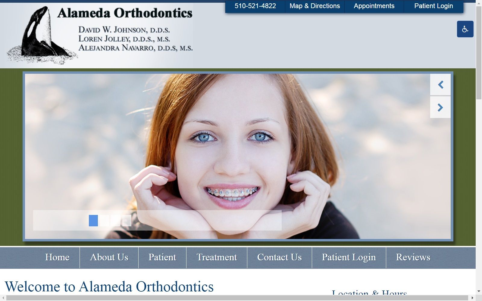 alamedaorthodontics.com screenshot