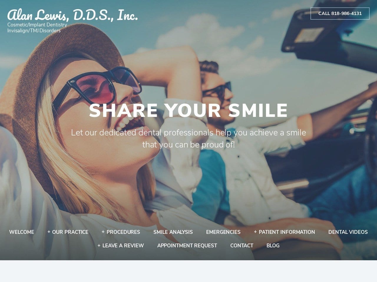 Alan Lewis D.D.S. Inc. Website Screenshot from alanlewisdds.com