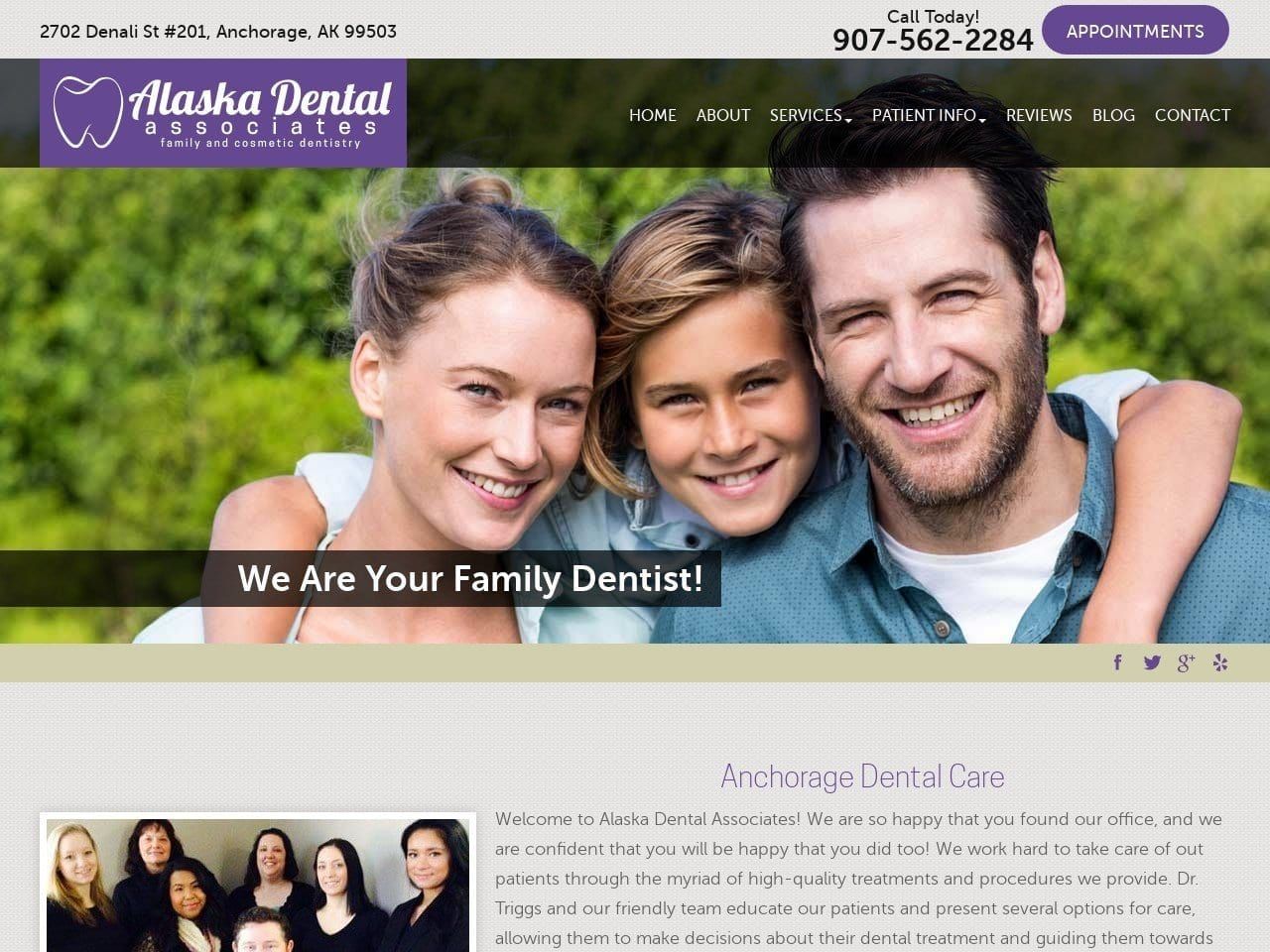 Alaska Dental Associates Inc Website Screenshot from alaskadentalassociates.com