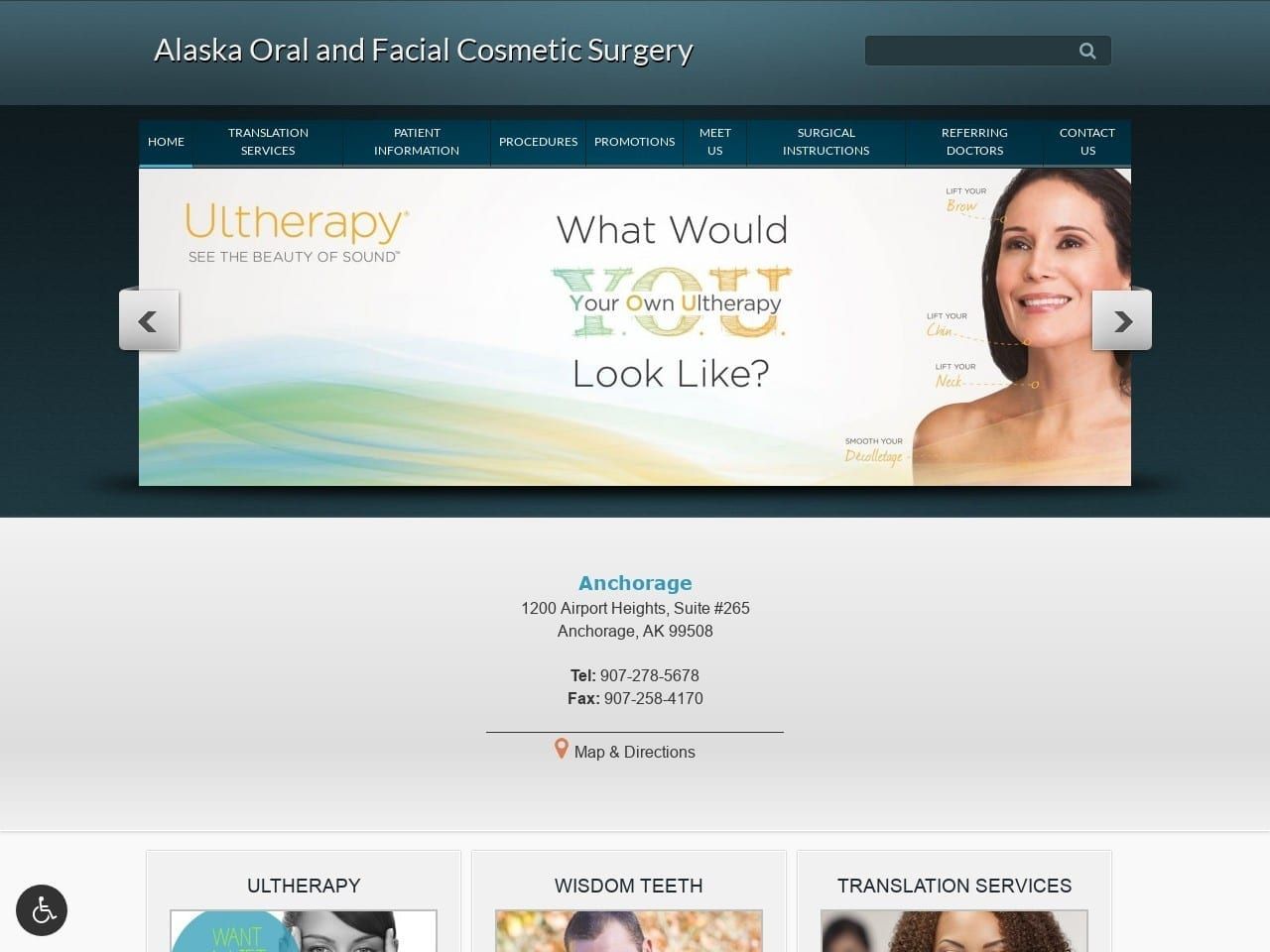 Alaska Oral Surgery Group Website Screenshot from alaskaoralsurgerygroup.com