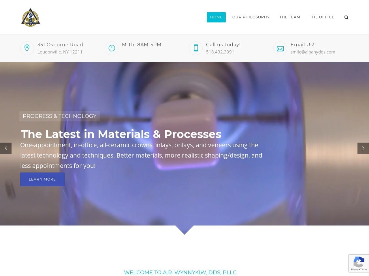 A.R. Wynnykiw DDS PLLC Website Screenshot from albanydds.com