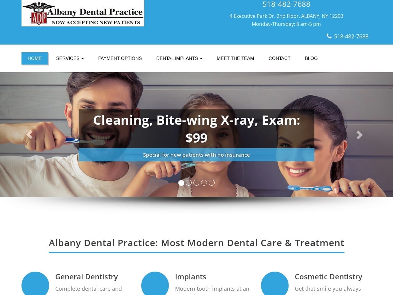 Subrata Mukherjee DDS FFDRCSI Website Screenshot from albanydentalpractice.com