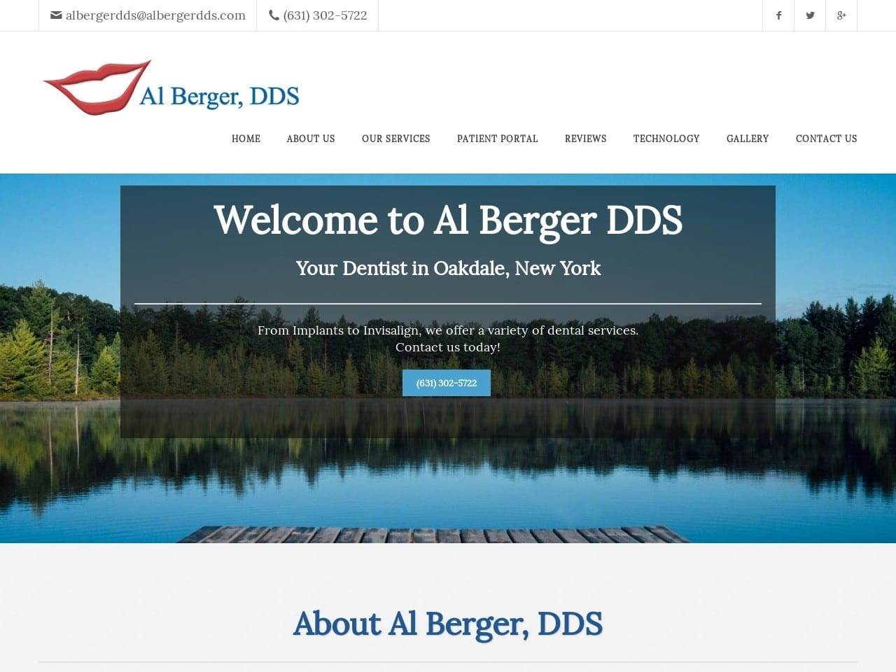 Al Berger DDS Website Screenshot from albergerdds.com