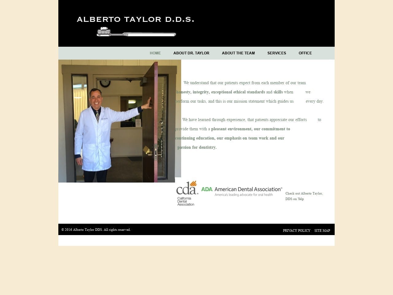 Taylor Alberto DDS Website Screenshot from albertotaylordds.com