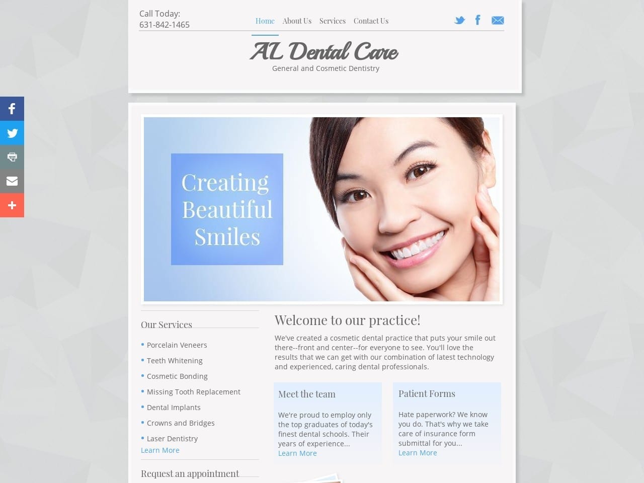 Al Dental PC Website Screenshot from aldental.com