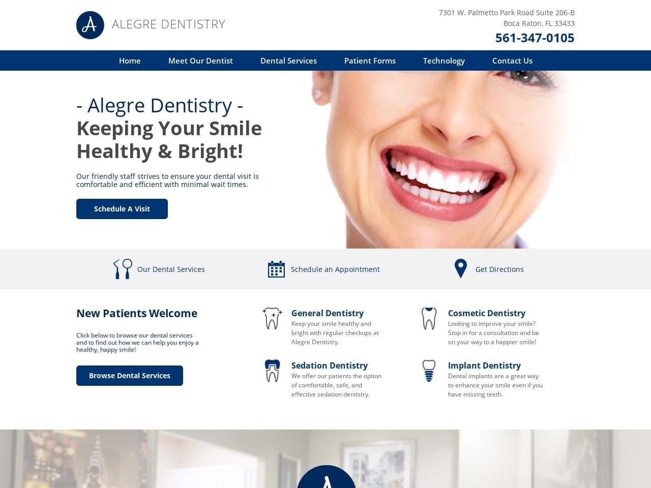 Alegre Dentistry Dr Brandon Alegre Website Screenshot from alegredentistry.com
