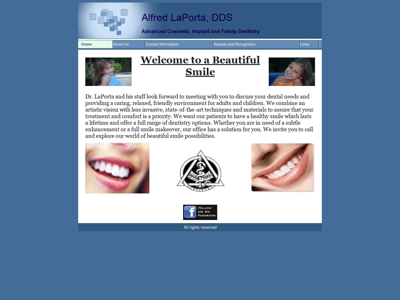 Laporta Alfred DDS Website Screenshot from alfredlaportadds.com