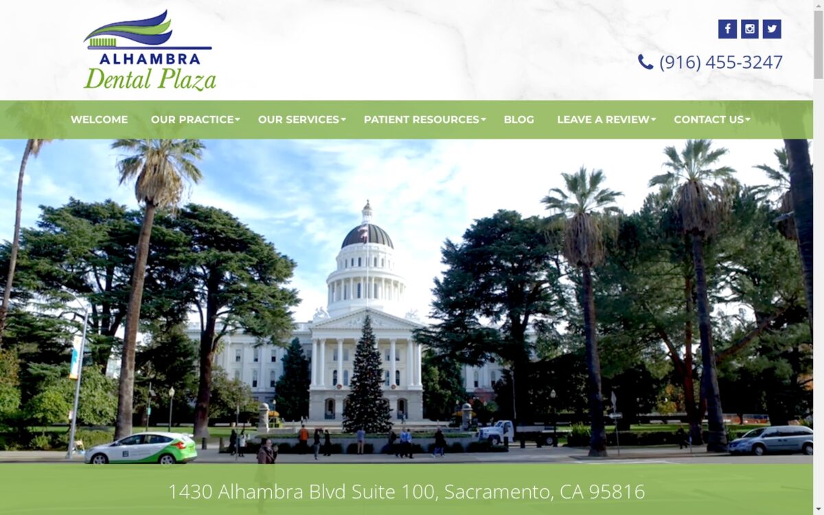 alhambradentalplaza.com screenshot