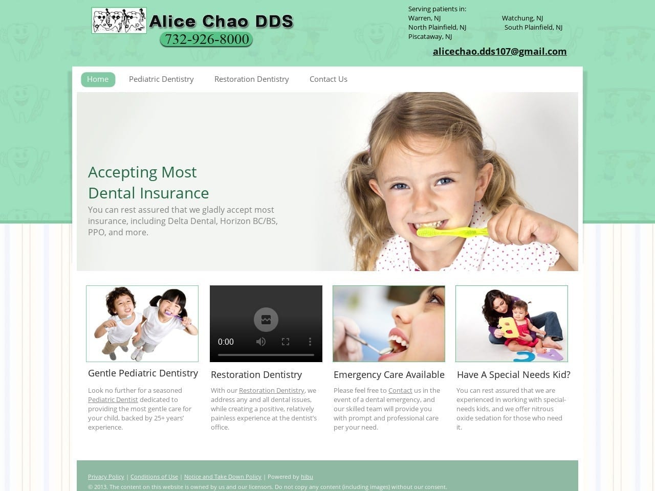 Alice Chao DDS Website Screenshot from alicechaodds.com