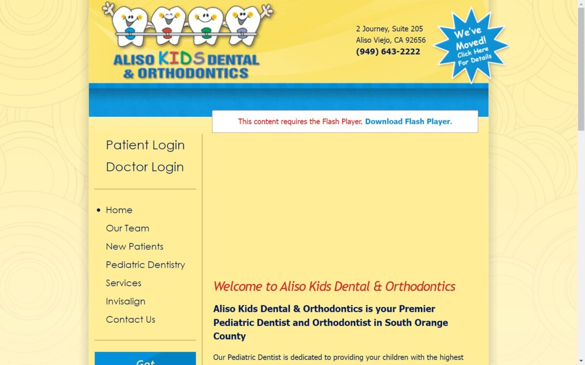 alisokidsdental.com screenshot