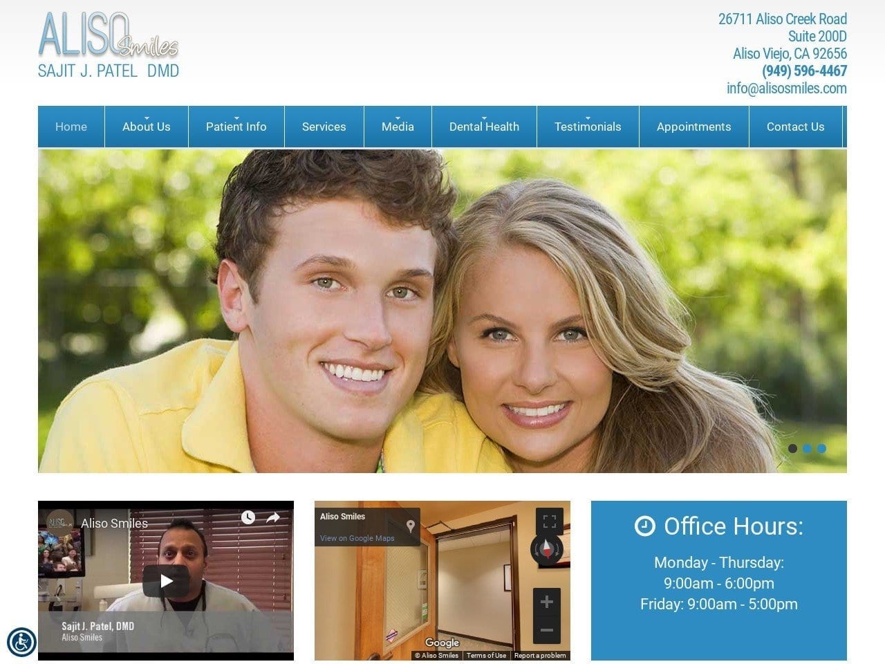 Aliso Smiles Website Screenshot from alisosmiles.com