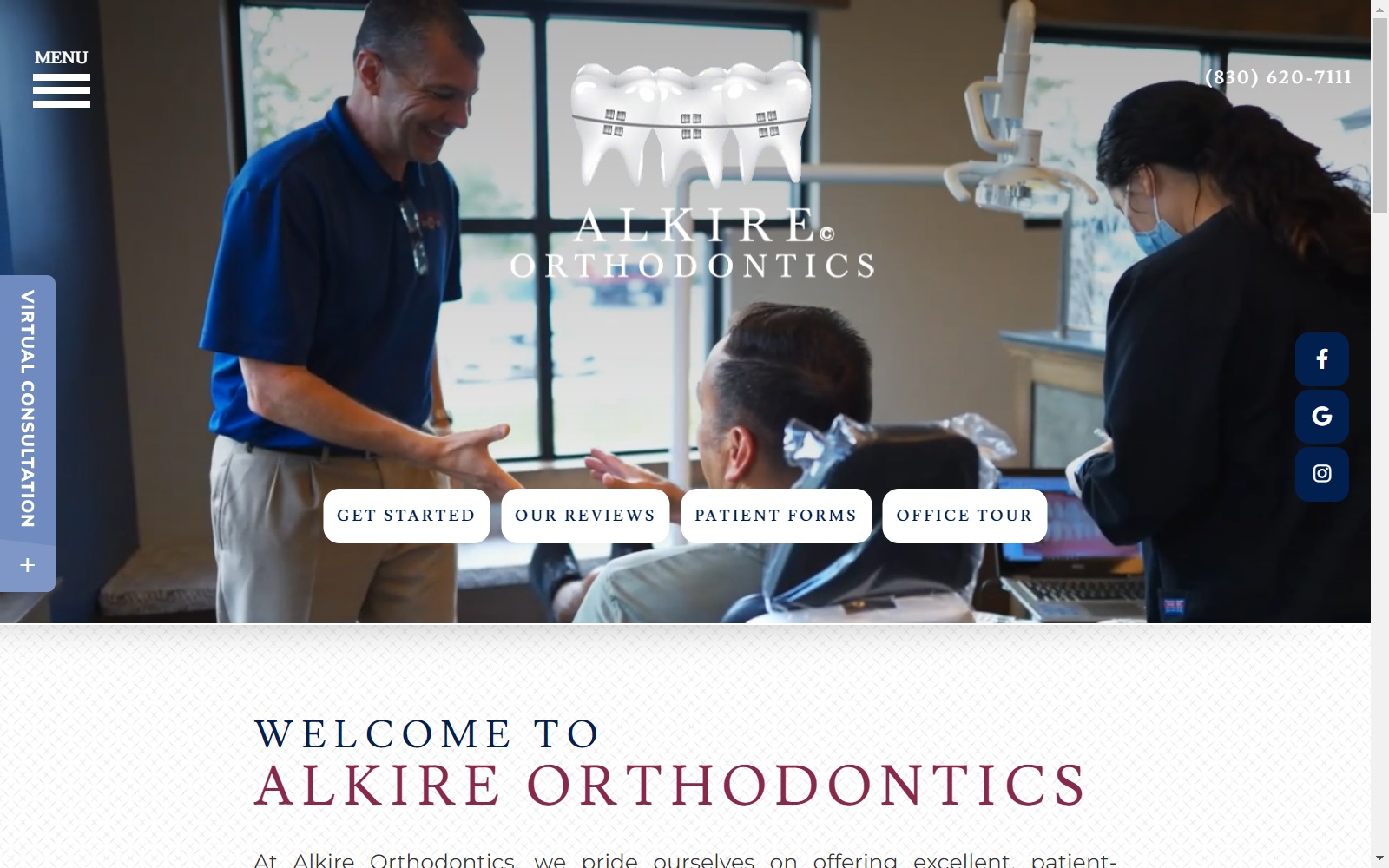 alkireortho.com screenshot