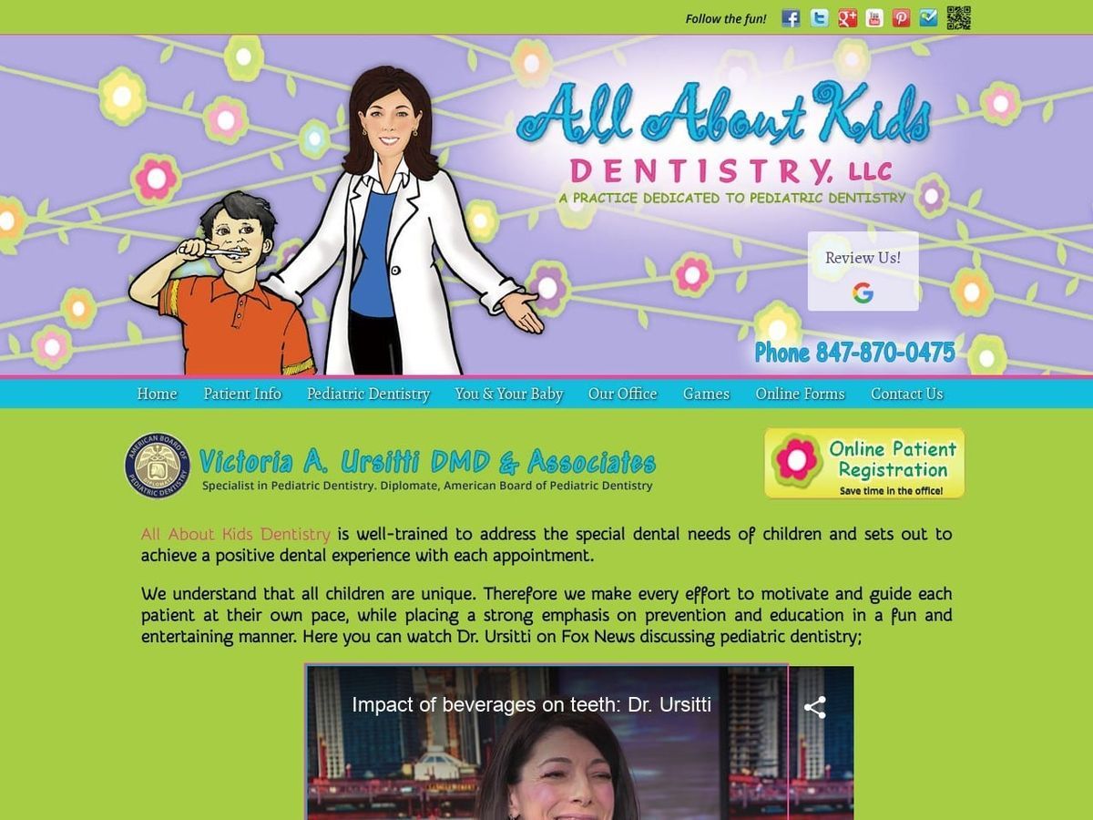 Al Laboutkids Dentistry Website Screenshot from allaboutkidsdentistry.com
