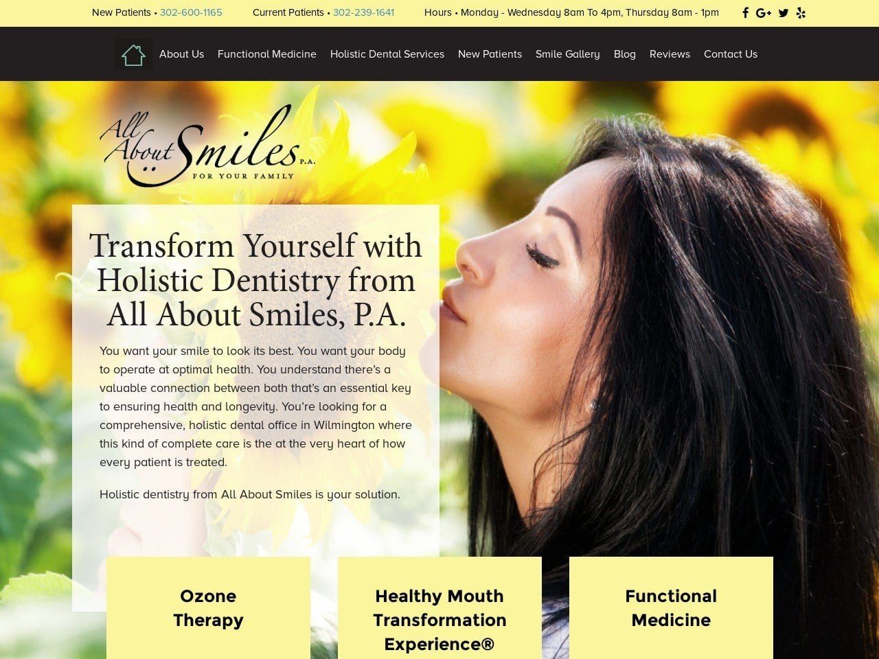 All About Smiles Website Screenshot from allaboutsmilesde.com