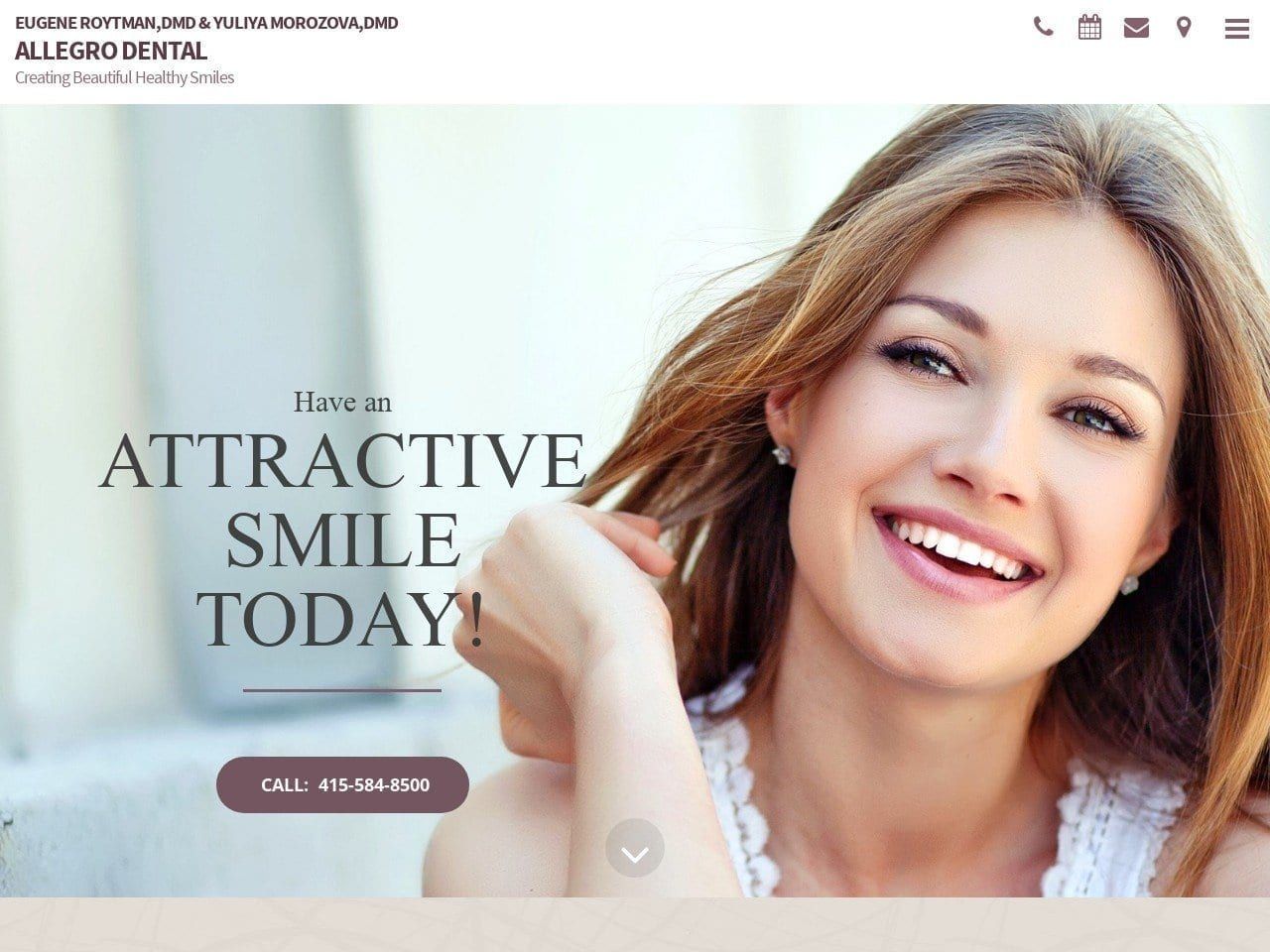 Allegro Dental Group Website Screenshot from allegrodental.com