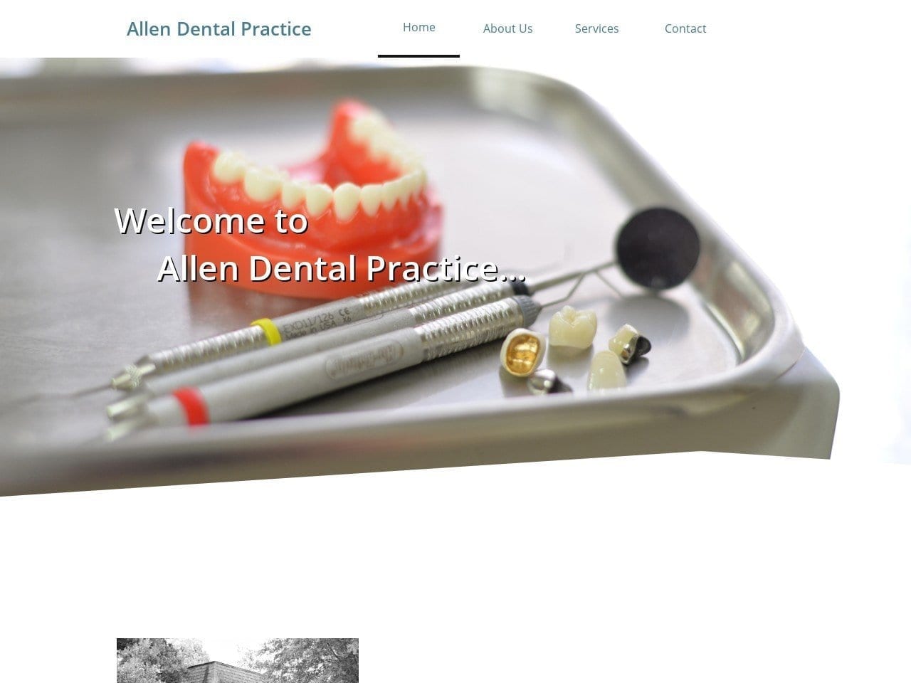 Allen Dental Practice Website Screenshot from allendentalpractice.com