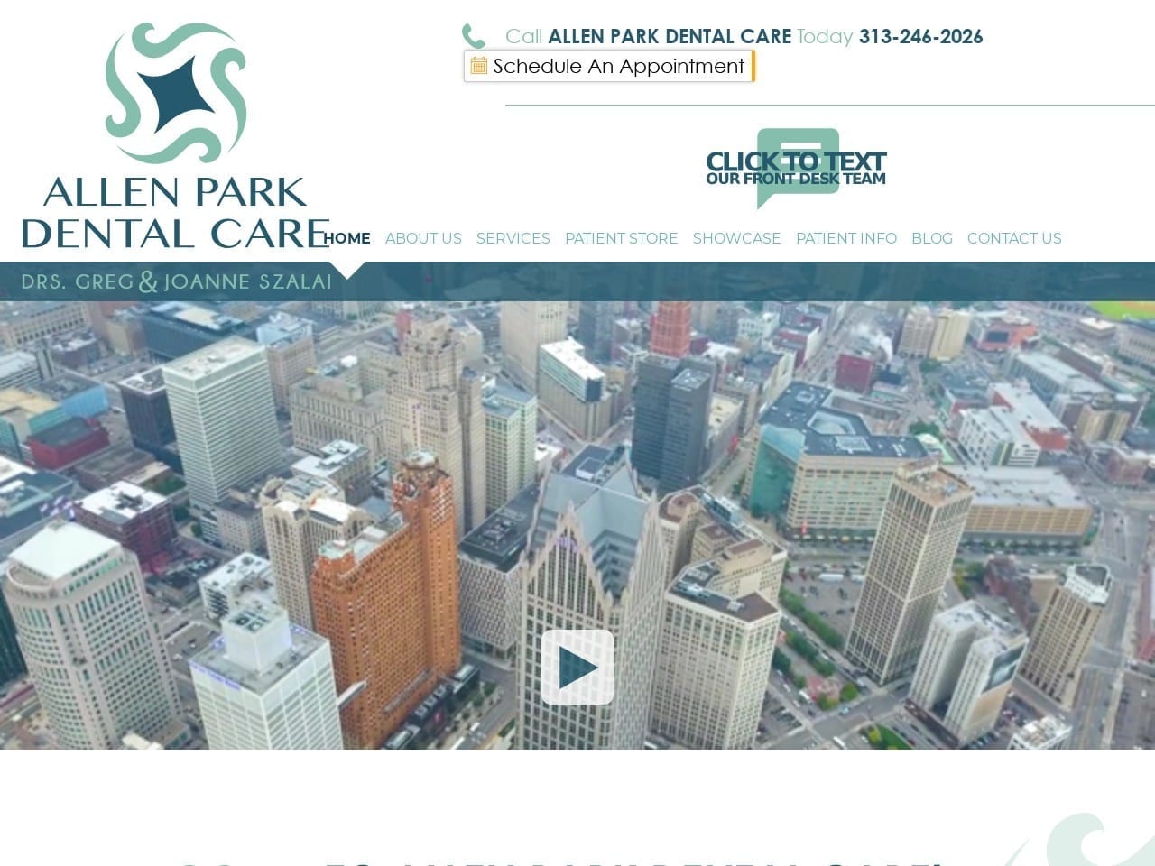 Allenpark Dentists Website Screenshot from allenparkdentists.com