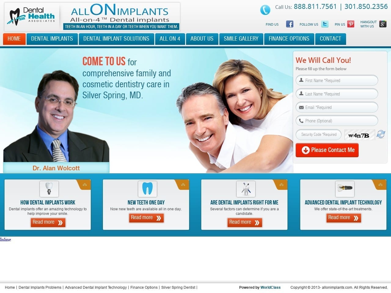 Allonimplants Website Screenshot from allonimplants.com