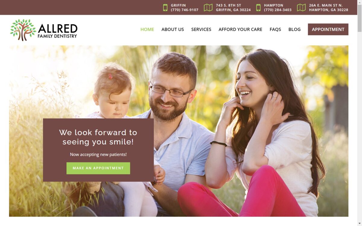 allreddentistry.com screenshot