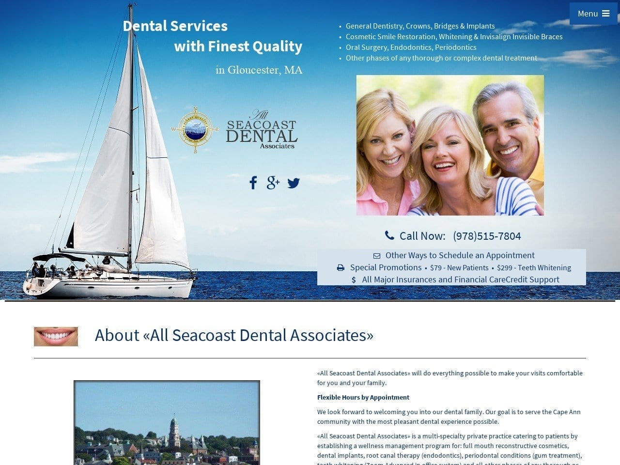 All Seacoast Dental Association Website Screenshot from allseacoastdental.com