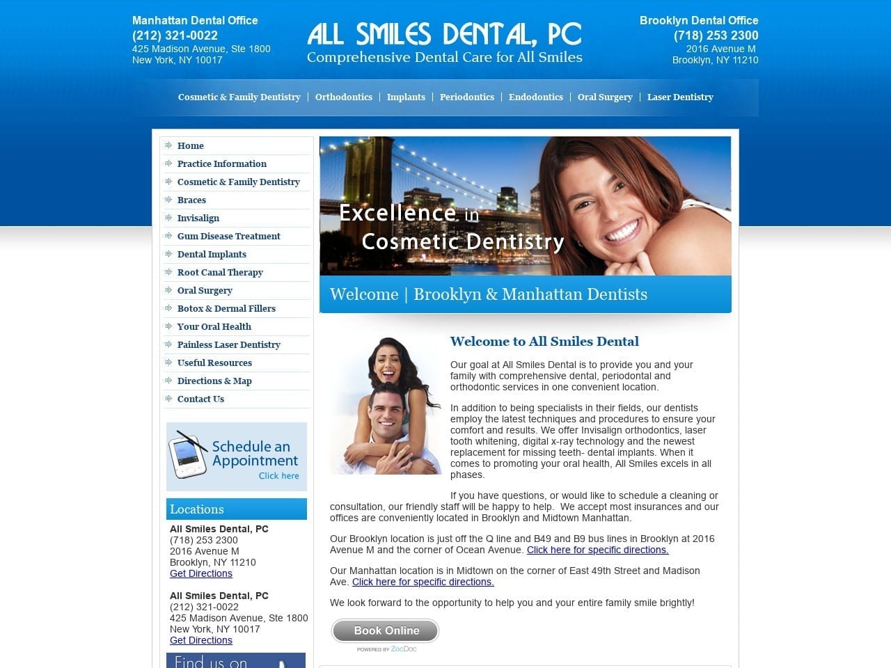 All Smiles Dental Pc Website Screenshot from allsmilesdentalpc.com