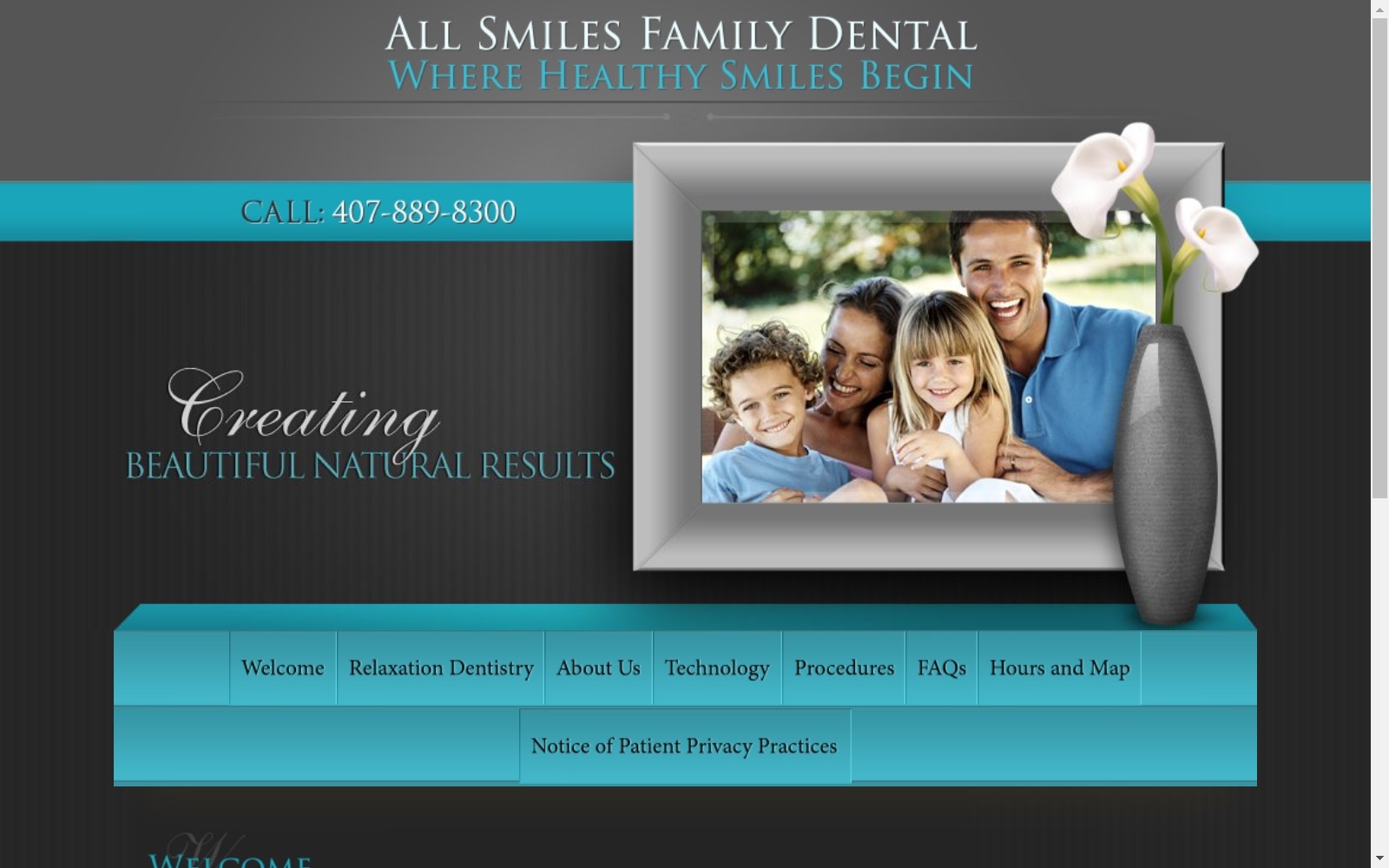 allsmilesfamily.com screenshot