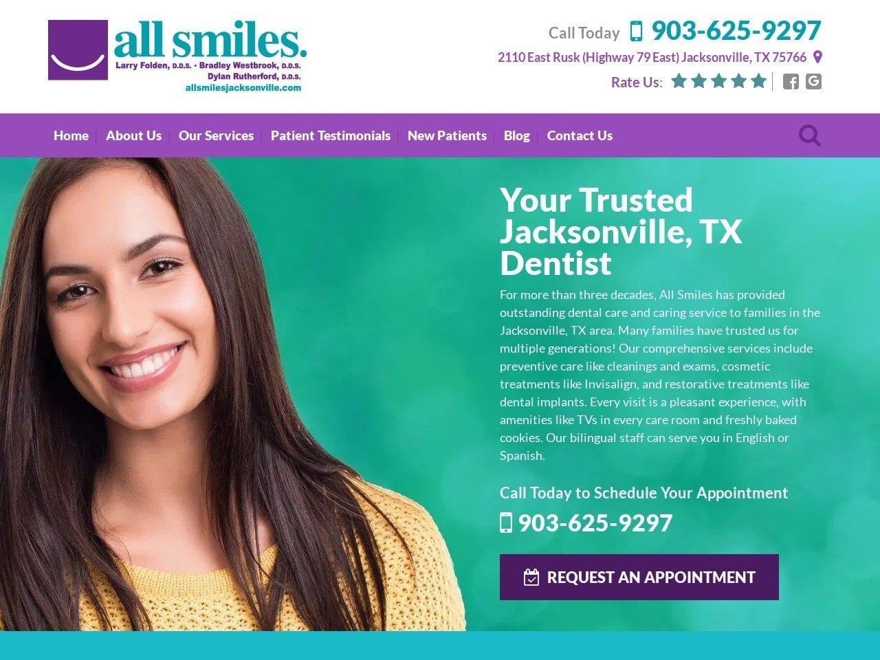 All Smilesjacksonville Website Screenshot from allsmilesjacksonville.com