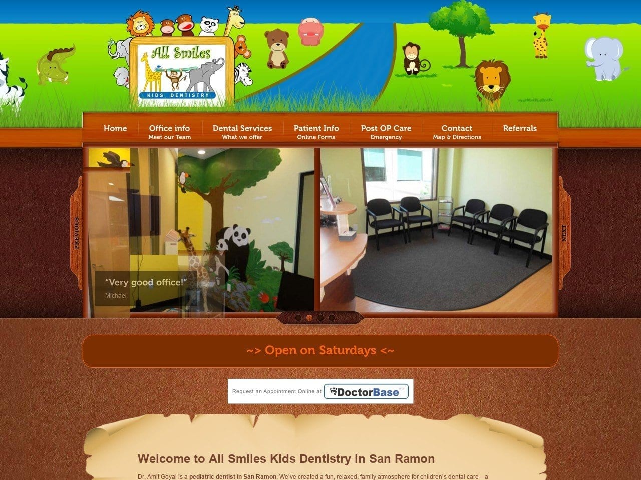 All Smiles Kids Dentist Website Screenshot from allsmileskidsdentistry.com