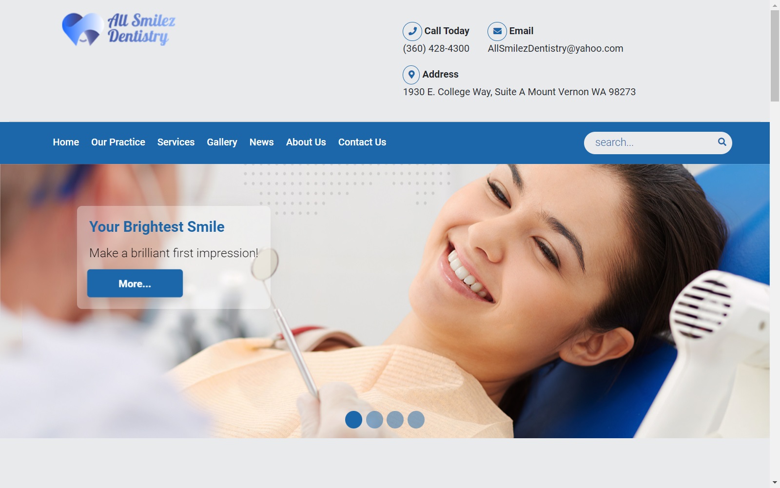 allsmilezdentistry.com screenshot