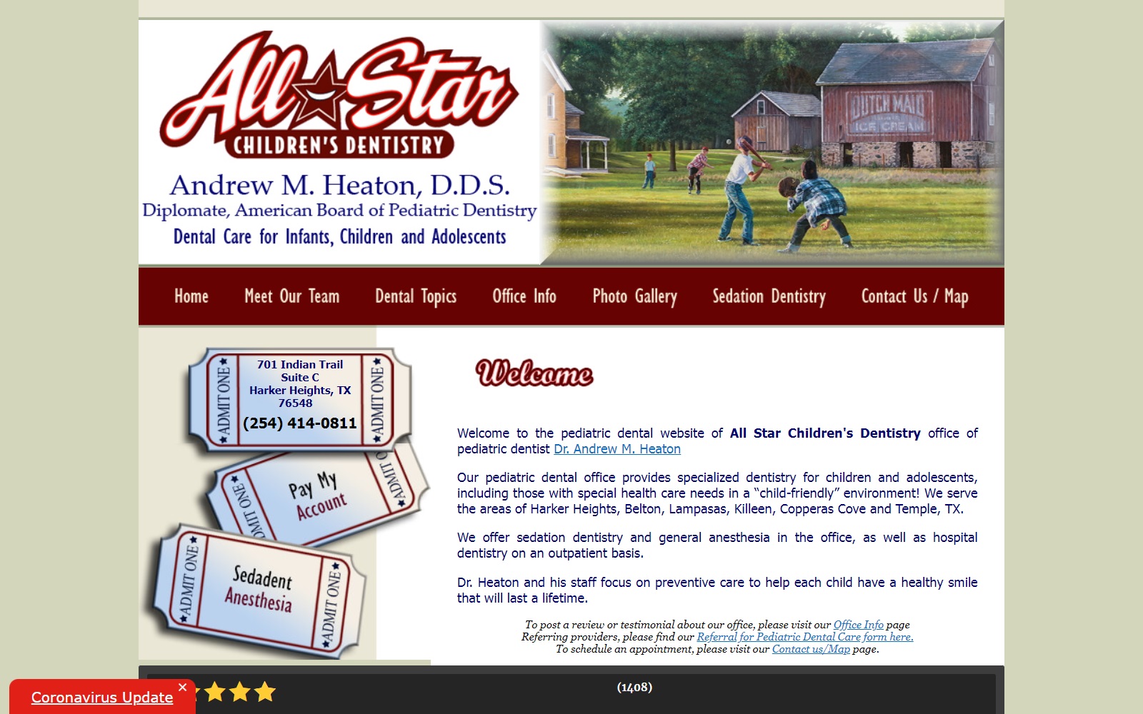 allstarchildrensdentistry.com screenshot