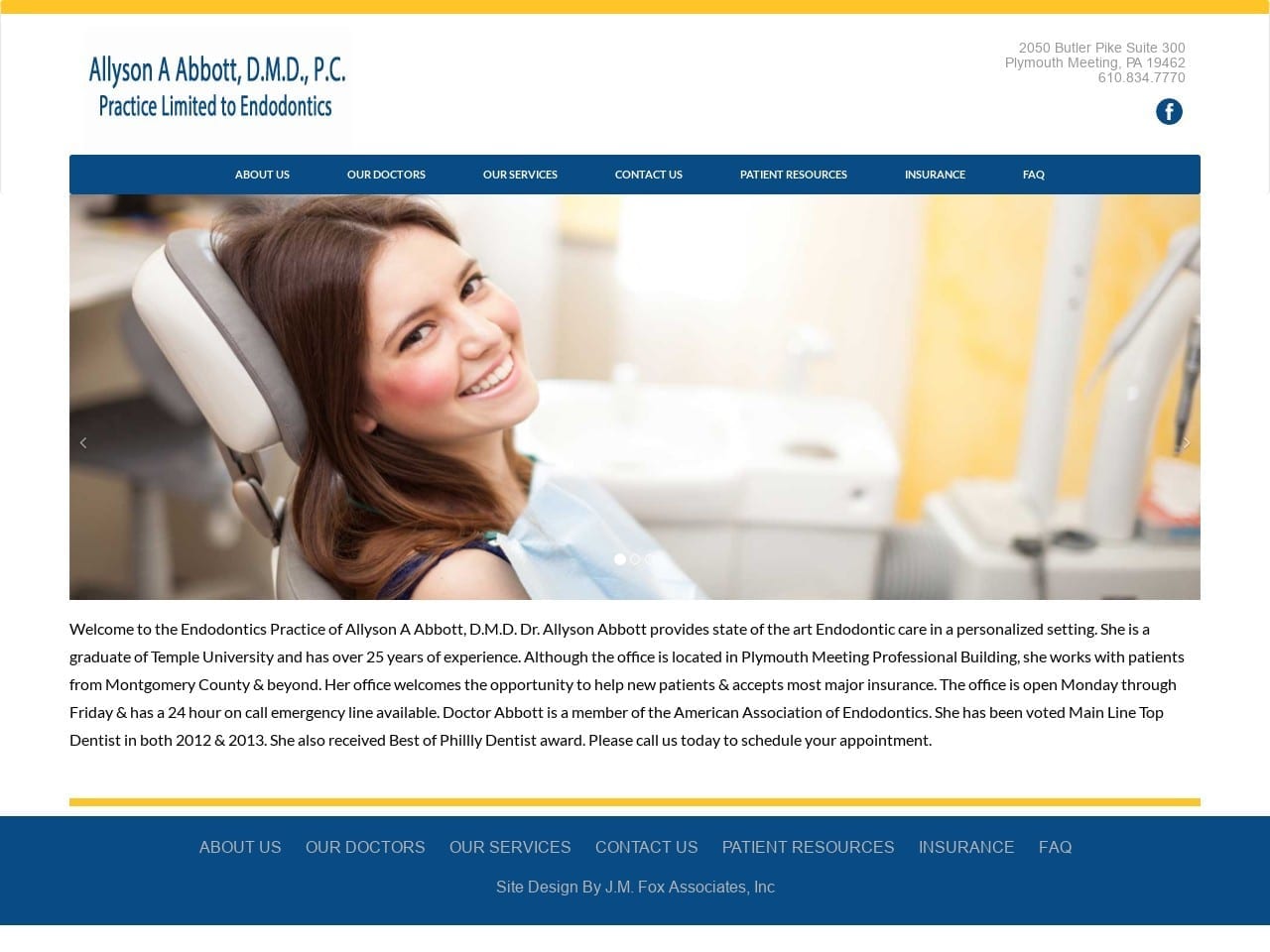 Abbott Allison A. DDS Website Screenshot from allysonaabbott.com