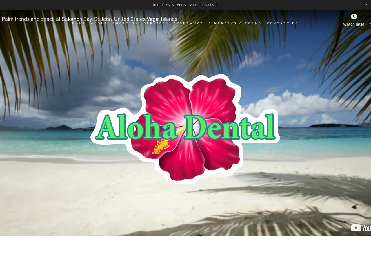 Aloha Dental Website Screenshot from aloha-dental.com