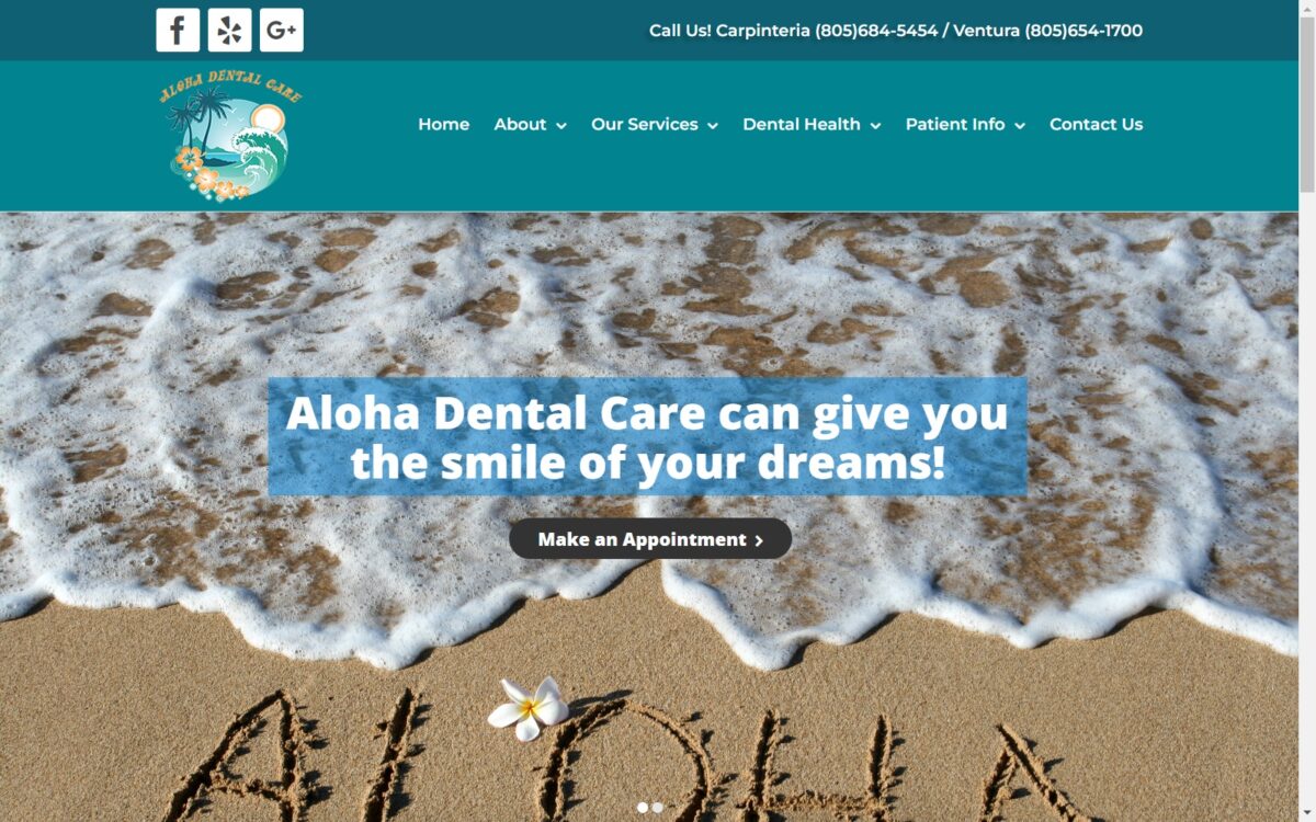 alohadentalcare.net screenshot