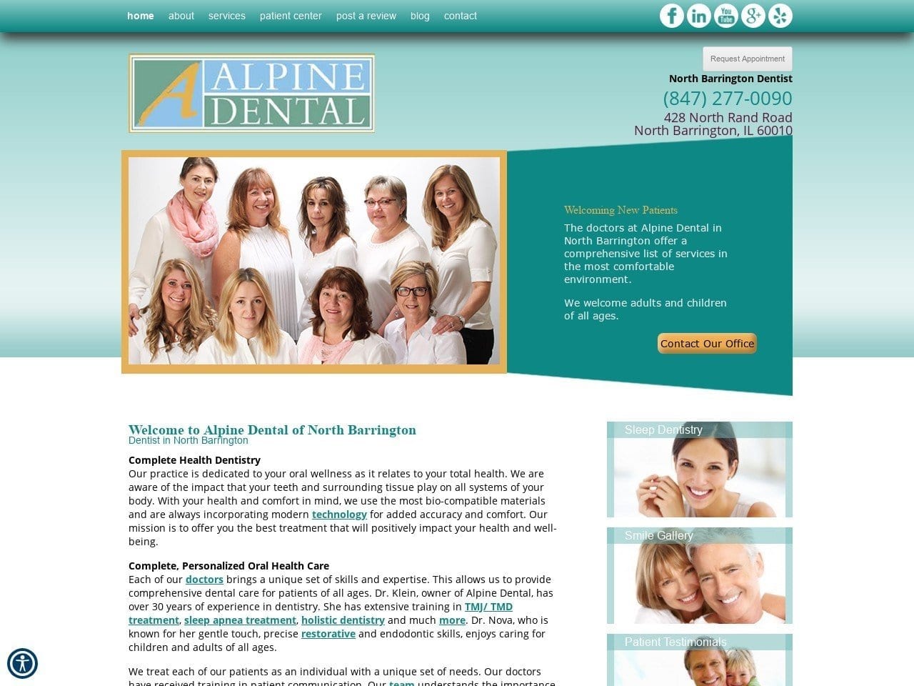 Alpine Dental Website Screenshot from alpinedentalpc.com