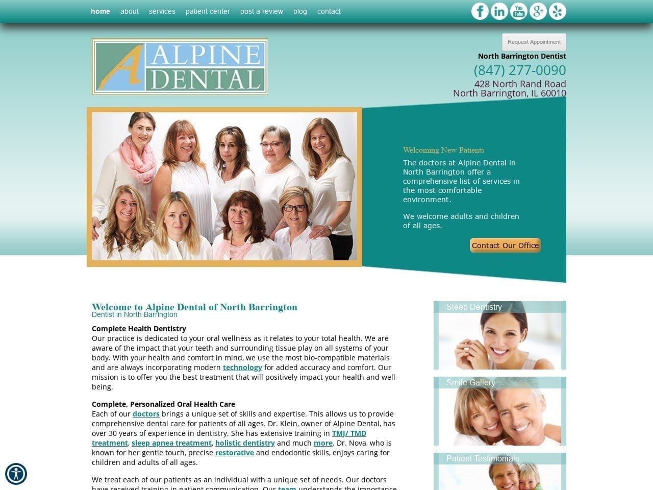 Alpine Dental Website Screenshot from alpinedentalpc.com