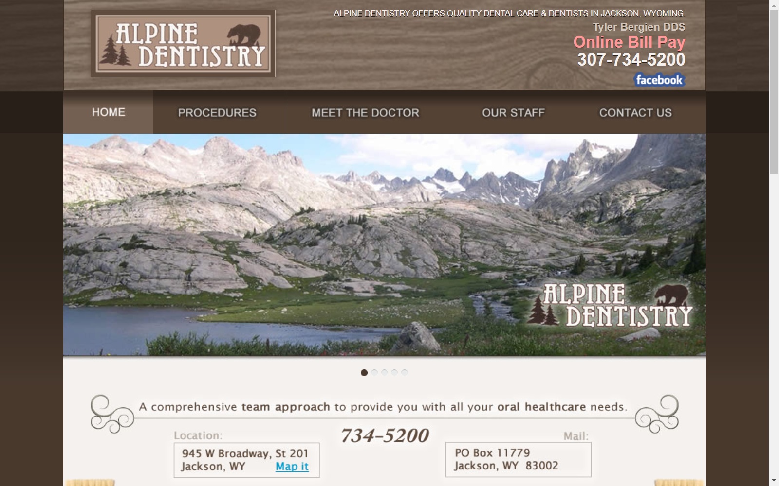 alpinedentistryjh.com screenshot