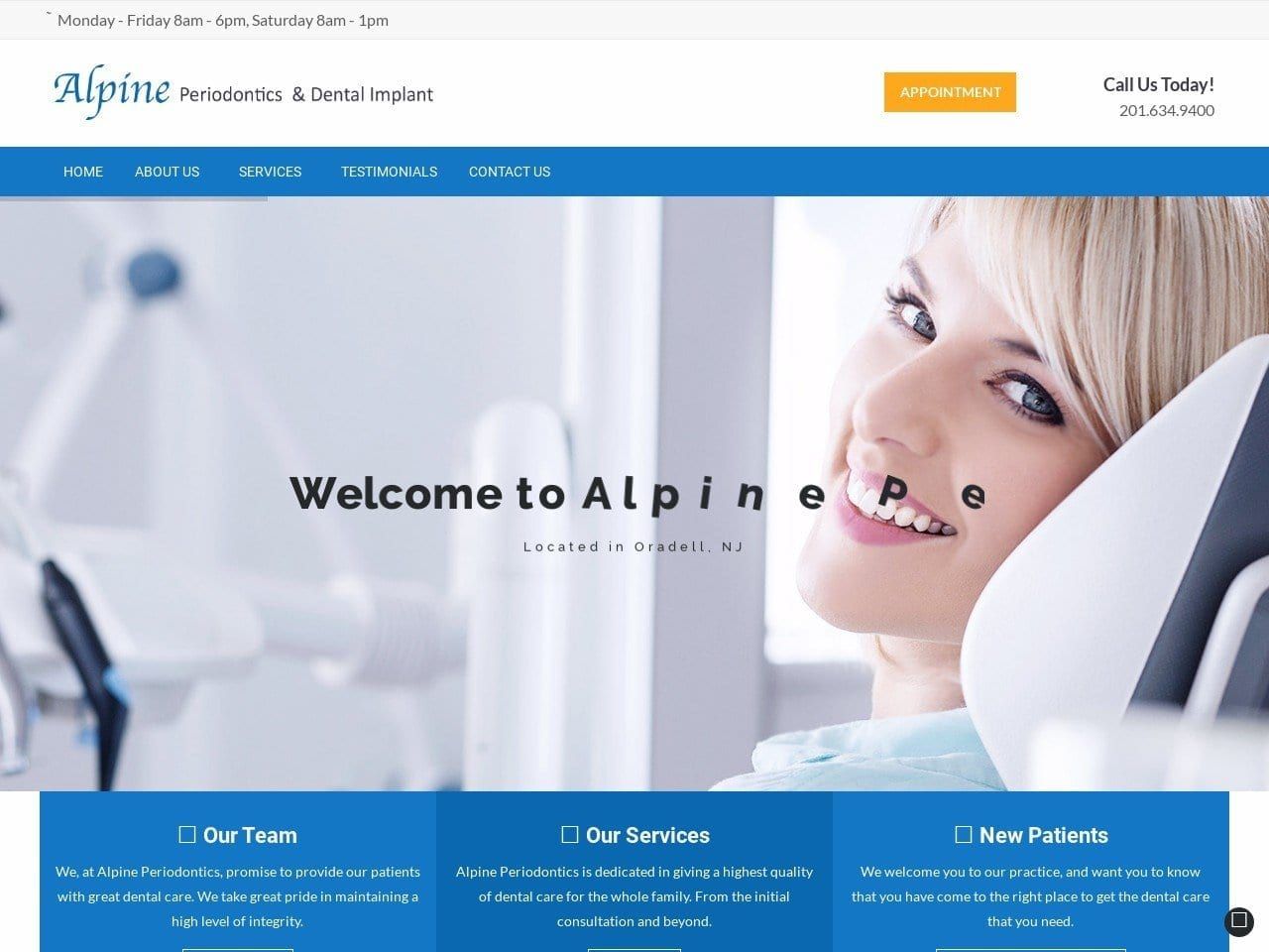 Alpine Periodontics & Dental Implants Website Screenshot from alpineperio.com