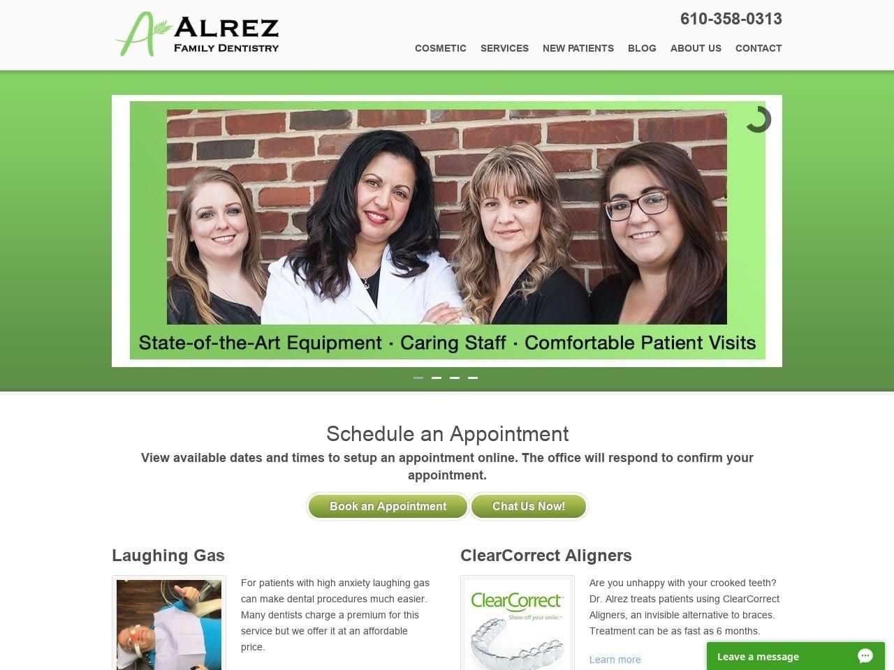Alrez Family Dentist Website Screenshot from alrezfamilydentistry.com